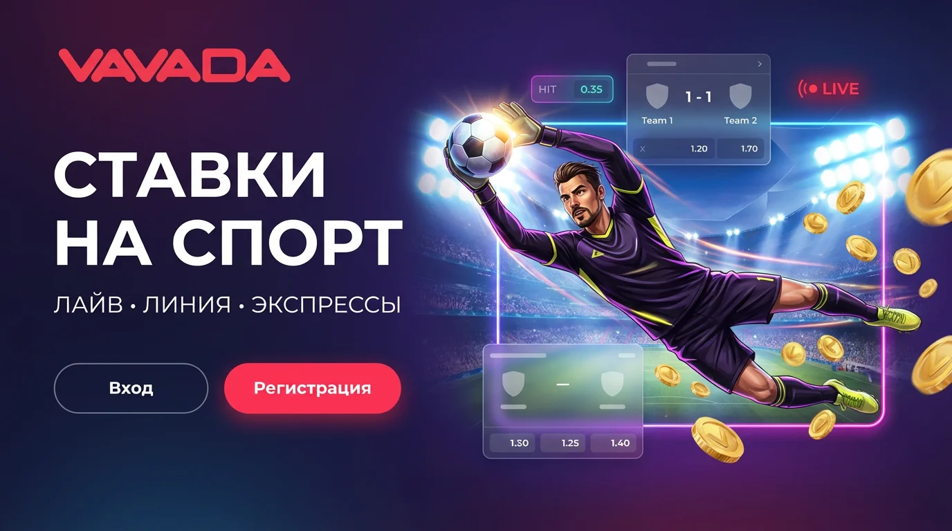 Официальный сайт букмекерской конторы Vavada — ставки на спорт